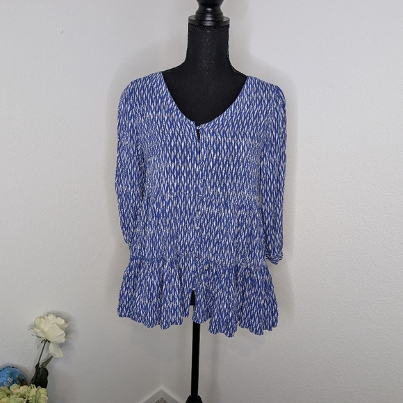 💘 Maeve Anthropologie Lila Tiered Tunic Size XS - Picture 2 of 6